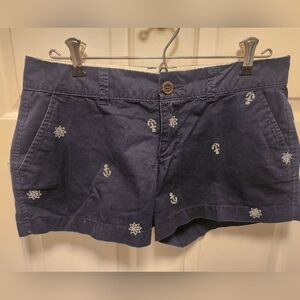 Blue Nautical Short Shorts Size 2 Old Navy EUC